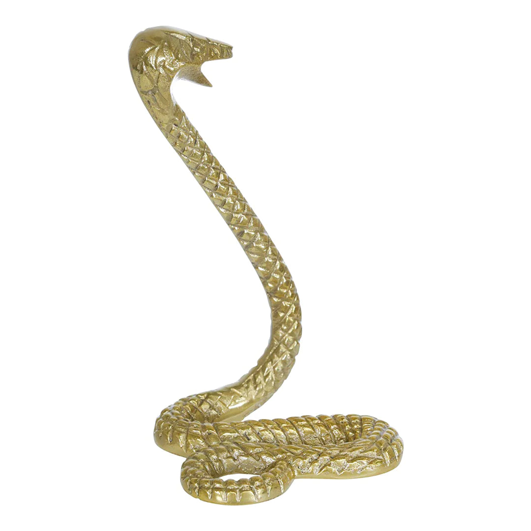 FIGURA DE SERPIENTE ACABADO DORADO
