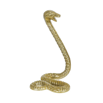 FIGURA DE SERPIENTE ACABADO DORADO
