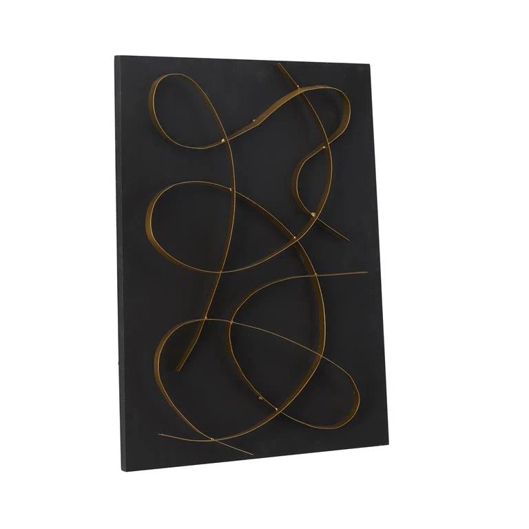 CUADRO ABSTRACTO RECTANGULAR NEGRO