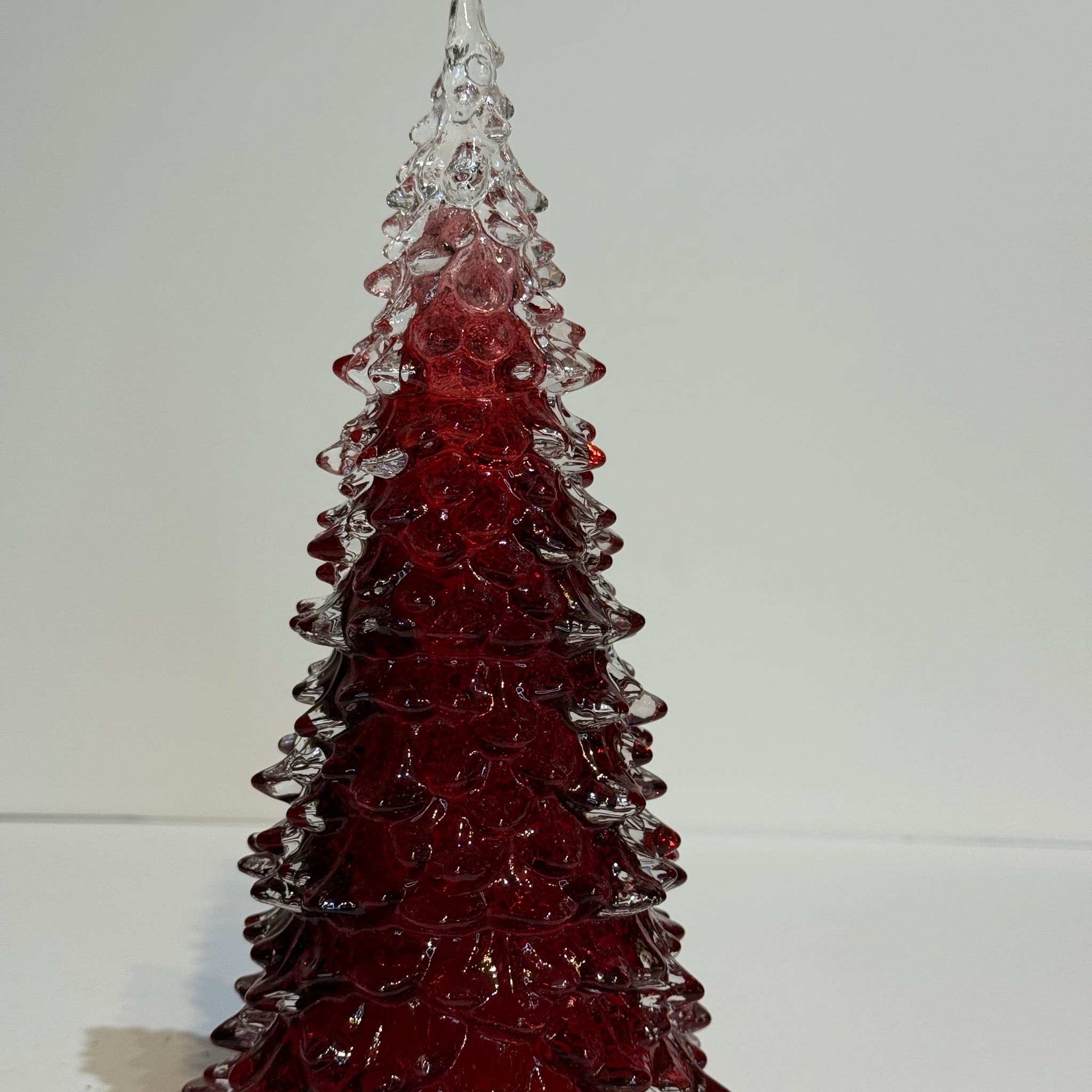 Pino de vidrio rojo burgundy