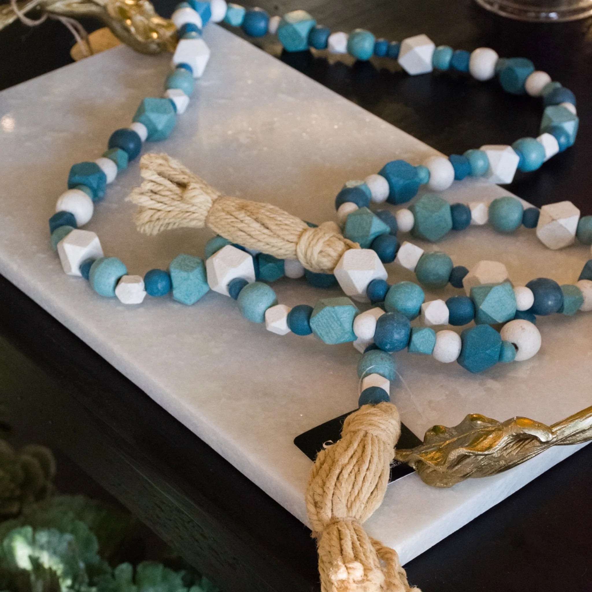 ROSARIO DE MADERA LORETO ESTILO BOHEMIO MULTI AZUL